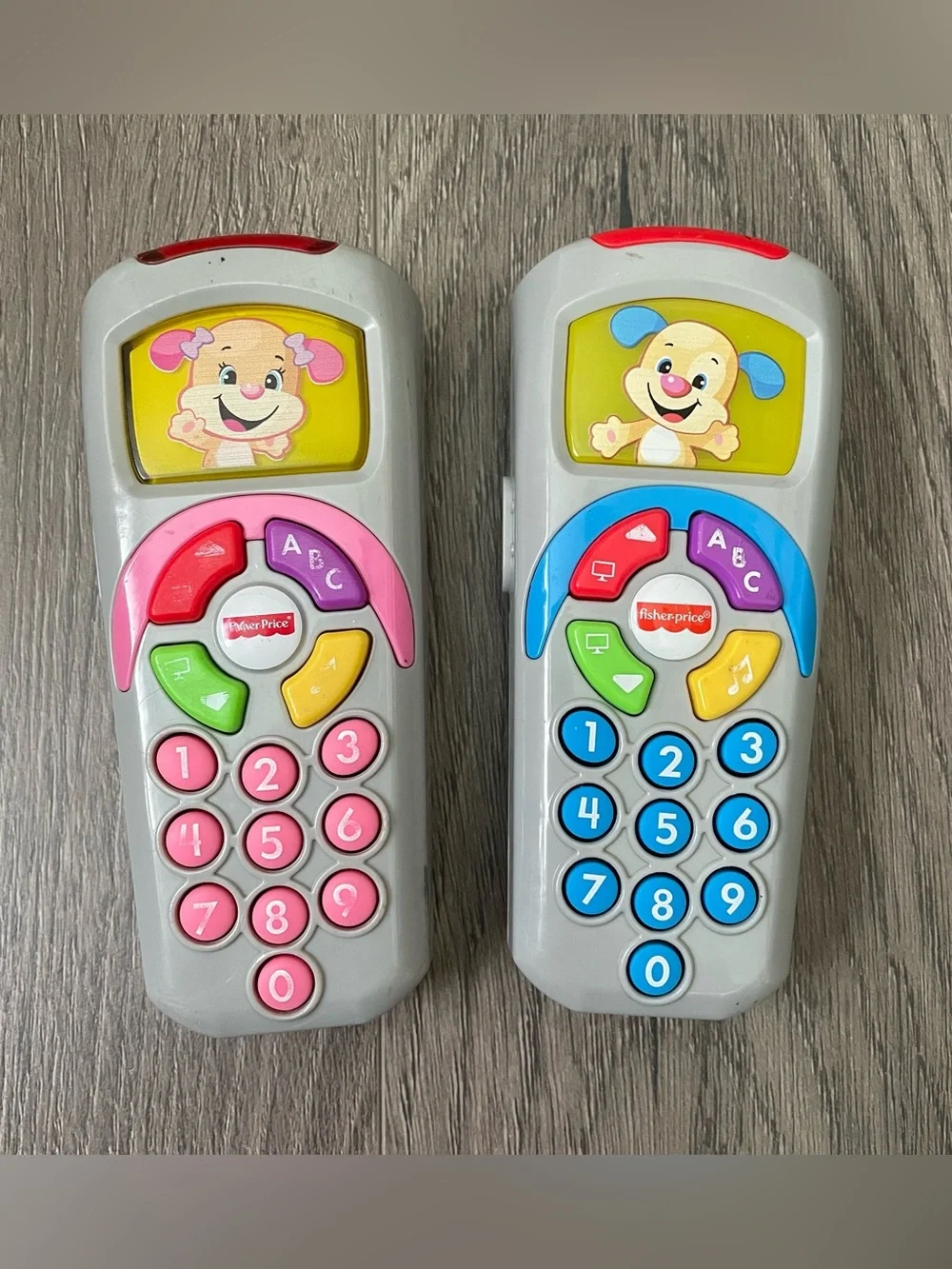 Fisher Price Laugh & Learn Remote Set of 2 Educational Toy 2015 Working